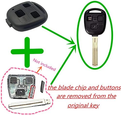 Qixiubia zamjena 3 gumba ključ fob Shell fuse za lexus bez ključa unos daljinski automobil pametni ključ fob poklopca kućište kućište