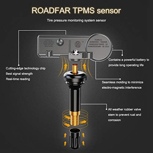 RoadFar Programirani senzor sustava za nadzor tlaka u gumi 315MHz odgovara Buicku za Cadillac za GMC za Pontiac 13598771