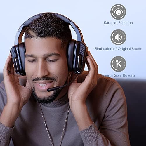 Pamu Wireless Over Ear slušalice s mikrofonima Bluetooth stereo zvuk ožičenih slušalica s 27 sati igranja, ugodno fit, touch Control