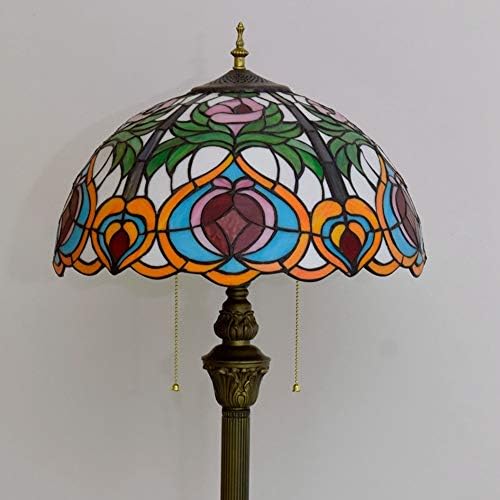 LRJSKWZC TIFFANY STYLE POTLOM LAMP 16- Europskog stila visokokvalitetna ružičasta vila breskvasta staklena svjetiljka čista bakrena