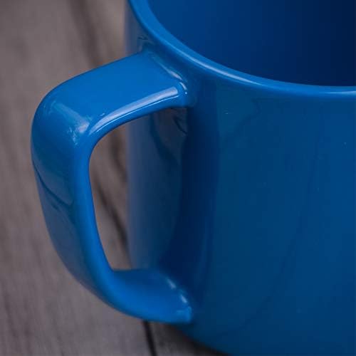 Keramička šalica za kavu u donjem dijelu-šalica u boji s ručkom za čaj, latte, cappuccino ili juhu-izdržljiva, svijetlih boja, sigurna