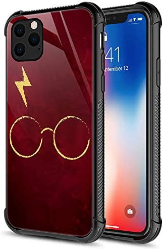 Carloca iPhone 11 Pro Max Case, Glass Flash Red iPhone 11 Pro Max slučajevi za muškarce tinejdžere, grafički dizajn šoka otporan na
