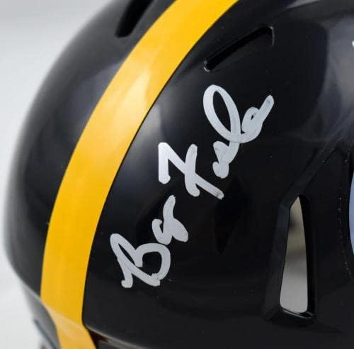 Barrie Foster potpisala je brzu mini kacigu Pittsburgh Steelers UI /92, sve NFL mini kacige s autogramima UI