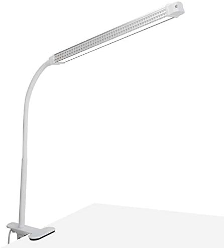 ZJCHAO LED stolna svjetiljka sa stezaljkom, USB podesiva noktiju za nokte za nokte ljepota lampica s 3 svjetlosti, jedan gumb gumb