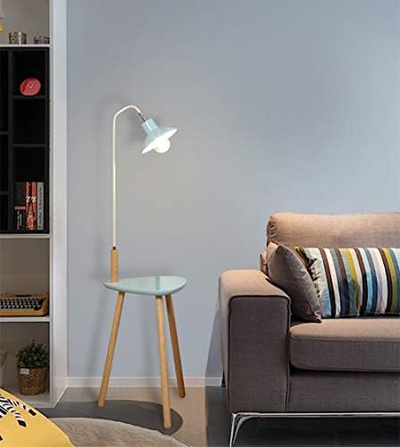 Moderne podne svjetiljke, namijenjene kotlo, nordijsko čvrsto drvo stativ plave/ružičaste/bijelo/žute željezne police za čitanje rasvjete