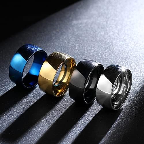 Koleso 8 mm plavi prstenovi za muškarce i žene Personalizirani prsten Prilagođeni prsten ugravirani Ring-75857