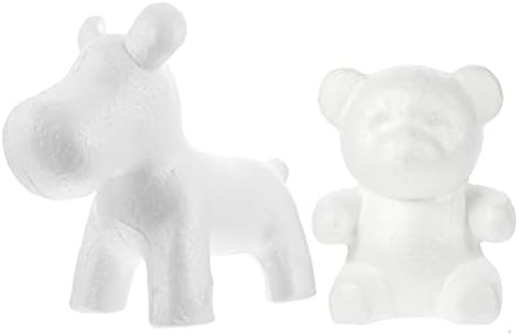 Happyyami rađanje zanatske zanatske zanat 2pcs pjena medvjed diy modeliranje polistirena plijesan bijele zanatske kuglice za diy zabavu