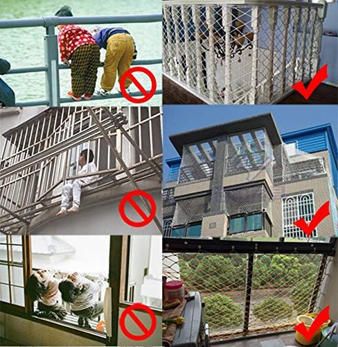 Yuwuxin Zaštitna mreža Neto sigurnosna mreža za dječju konop neto stepenice protiv jeseni neto na otvorenom za zaštitu balkona Neto