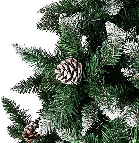 AOOF božićno drvce 7ft 1350 Sjaj grane Spray White Tree plus borovi konus
