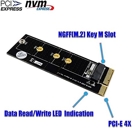 Konektori M.2 Set za uspon na usponu M.2 NGFF na PCI -E 4X adapter za vertikalnu instalaciju s karticom pretvarača Heatsink za Windows