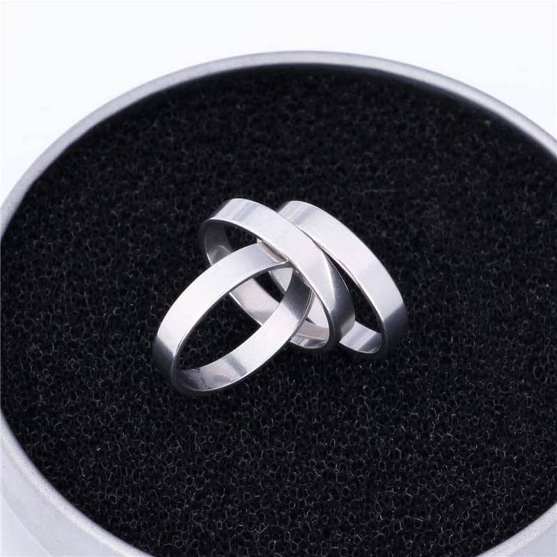 Koleso 316L 4 mm prstenovi Tiny Band Ring za muškarce i žene modni srebrni repni prsten-80260