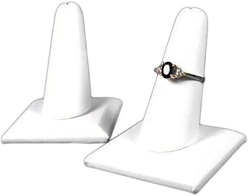 2 stalci za prstenje vitrina s bijelim kožnim držačima