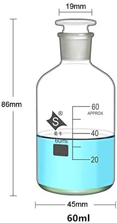 Boca s laboratorijskim reagensom 125 ml uska boca reagensa s prizemnim staklenim čistim staklom