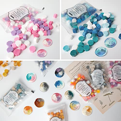 Brtvene voštane perle, 10pack jedinstvena kombinacija boja - miješana boja - za markice za brtvljenje voska, brtvljenje slova i pozivnice