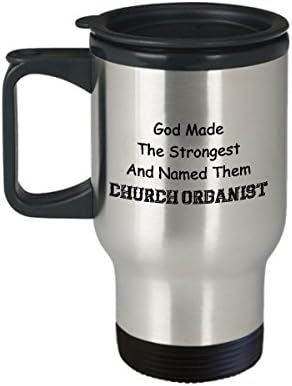 Crkveni orguljani kava Putovanje šalica najbolje smiješna jedinstvena čaša čaša savršena ideja za muškarce žene Bog je napravio najjačeg
