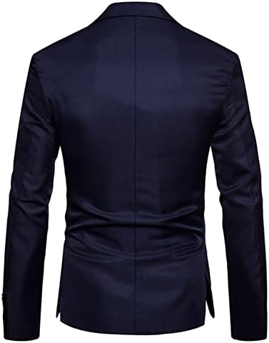 MAIYIFU-GJ muški vitki fit dnevni blejzer lagan jedan gumb rever Slim Fit Business Jacket Solid Wedding Party Sport kaput