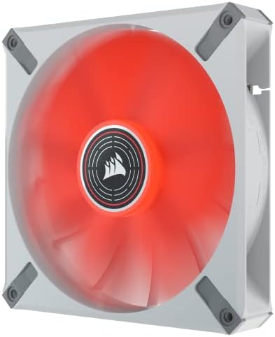 140MB, 140mm magnetski Levitacijski ventilator, crveni LED ventilator s kanalom, u jednom pakiranju-bijeli okvir