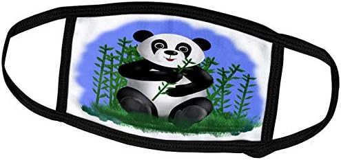 3Drose 777images Dizajne crtane filmove - slatka crtana panda jedeći stabljiku od bambusa - maske za lice