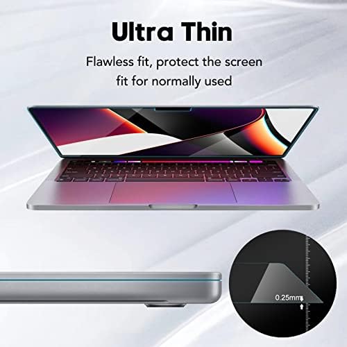Xinwotuo [1 pakiranje] Zaštitnik zaslona od kaljenog stakla za MacBook Pro 14.2 2021 Laptop Touch osjetljiv na ogrebotine otporan na