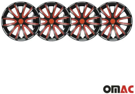 OMAC 16 -inčni hubcaps za Kia Soul Black i Red 4 PCS. Poklopac naplataka na kotači
