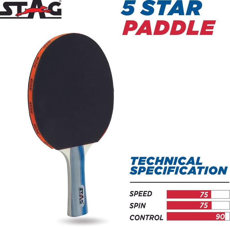 Stag Stol Tenis Recket Premium ITTF Odobreni guma T.t Racquet Pro Custom Dizajniran udoban prianjanje veslača za početnike-Memediate
