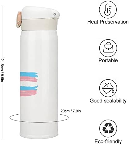 Transrodna zastava Izolacija boca vode od nehrđajućeg čelika Vakuum Izolirana Sportska čaša za vanjsko putovanje kampiranje 350 ml