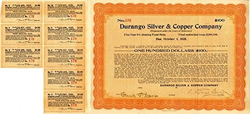 Durango Silver and Copper Co. - Obveznica