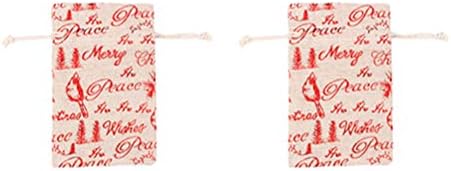 10pcs crvene mirne ptice torba za vezanje s džepovima za zabave poklon torba za pohranu za Božić