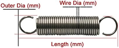 Industrijska građevinska mašina napetost Promjer opružne žice 2,0 mm ekstenzije Extension Proširenje opruga vanjski promjer 16 mm /