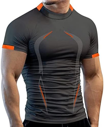 XXBR Košulje za vježbanje za muškarce, vlaga Wicking Brzo suhi aktivni atletski teretani izvedbe majice mišićne vježbe topsloteria