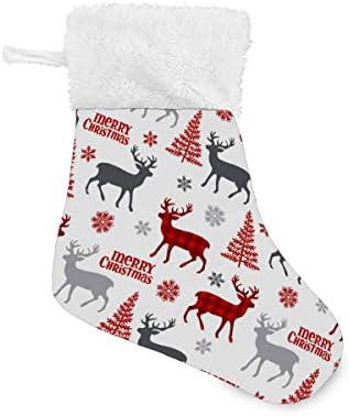 Alaza božićne čarape božićne deertree snježne pahuljice klasične personalizirane malog čarapa ukrasa za obiteljske praznične sezone