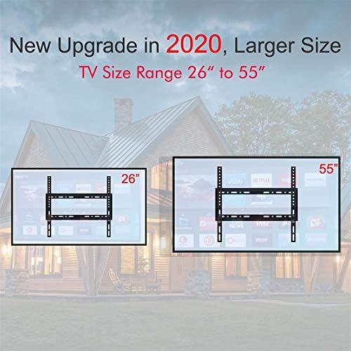 TV zidni držač od nehrđajućeg čelika za većinu 26-55 inča ravne zakrivljene televizore, TV zidne jedinice za dnevnu sobu do 50 kg podešavanja