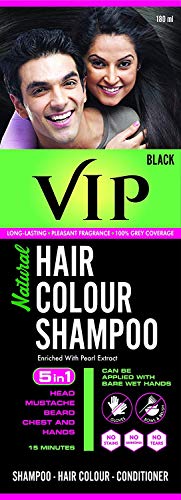 Šampon za bojanje kose 5 u 1 Osnovna boja kose 180 ml crna boja kose