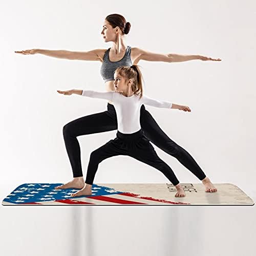 Vrhunska Vintage domoljubna prostirka za jogu američke zastave, ekološki prihvatljiva gumena neklizajuća prostirka za zdravlje i fitness