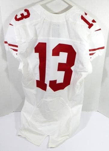 2014. San Francisco 49ers Steve Johnson 13 Igra izdana White Jersey 44 DP29046 - Nepotpisana NFL igra korištena dresova