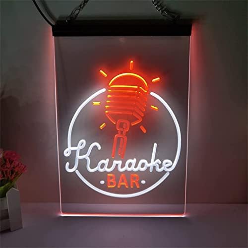 Dvtel karaoke bar neonski natpis LED modeliranje svjetlosnih slova natpis akrilna ploča Neonsko ukrasno svjetlo, 30x40cm hotelski restoran