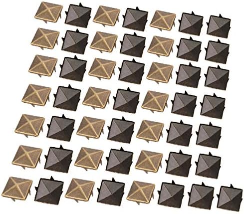 X-DREE 50PCS 15 mm kvadratni papir Brad Brončani ton za zacrtani zanat (50 Unids 15 mm en forma de papel brad bronce tono para scrapbooking
