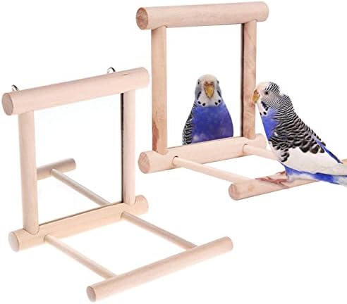 Ptičje ogledalo, ptičje ljuljačke kaveze kaveze ljuljajući se viseći igranje s ogledalom za male ptice sive paparket cockatoo coctitiel