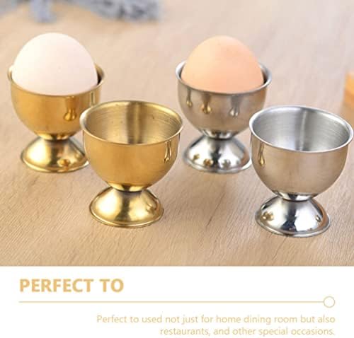Dekor za blagovaonski stol uređaji za kućanstvo 4pcs šalice za jaja od nehrđajućeg čelika držač za meko kuhana jaja stalak za posluživanje
