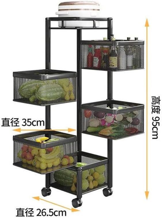 Višeslojni kuhinjski stalak za odlaganje košara za povrće i voće kolica višenamjenski kuhinjski stalak za odlaganje