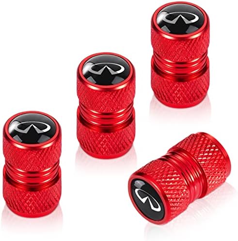 4 komada crveni automobil kotača za ventil za ventil za ventil-auto ventil stabljike prikladne za infiniti qx50 q50 q70 q70l q60 qx30