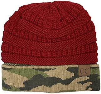 Šabovi vrući i novi kamuflažni kamoflage print pletena manžetna beanie topli zimski šešir Skully Cap