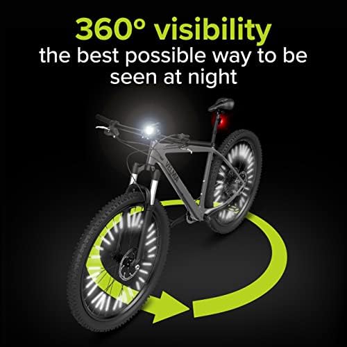 Velmia govori o reflektorima [36 komada] - vidljivost 360 ° i jednostavne montiranje - Reflektici iz govora bicikala izrađeni od reflektiranog