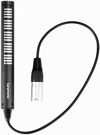 Saramonic 6,5 Pro usmjereni mikrofon sa pucanjem s integriranim XLR kabelom i krznenim vjetrobranskim staklom crna