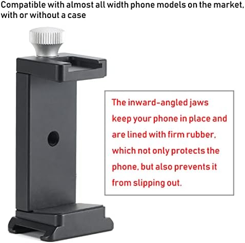 Metalni telefon za nosač tronožanja, ARCA/RRS brzo otpuštanje, rupa od vijaka od 1/4 , držač telefona s hladnom cipelom za mikrofonir