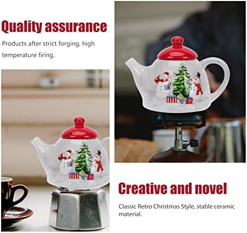 CABILOCK Božićni keramički čajnik nordijska seoska kuća snjegović aparat za kavu mlijeka vrč ljupki blagovaonicu čajnik za kućnu kuhinju