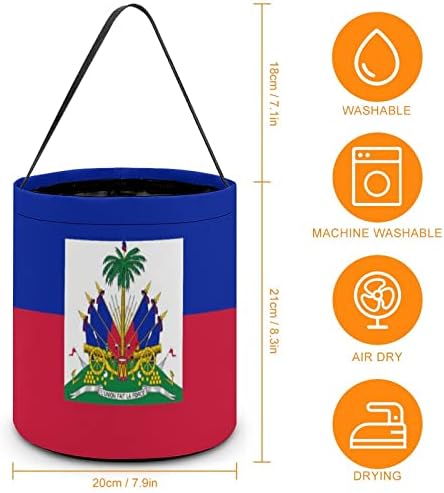 Zastava Haiti Smiješno trik za Noć vještica ili poslastica za košaru za košaru za kolače za torbu za zabavu za zabavu za zabavu za