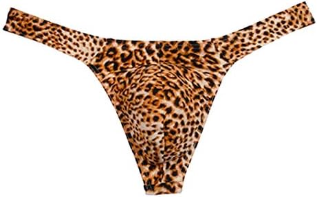 Fulijie seksi Valentinovo outfit 1pc prozračne gaćice muškarci Underpanting Elastic Sexy Leopard Wicking