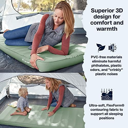 LightSpeed ​​Outdoors XL Super Plush FlexForm Premium samo-inflatirajući izolirani Sleep & Camp Pjena | Ekstra debela prostirka za