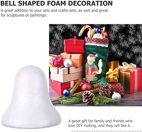 Gadpiparty dekor zabava isporučuje bijele 4pcs zanat pjena zvono božićne pjenaste kuglice polistirenski oblik oblika 20 pcs 7,4 cm